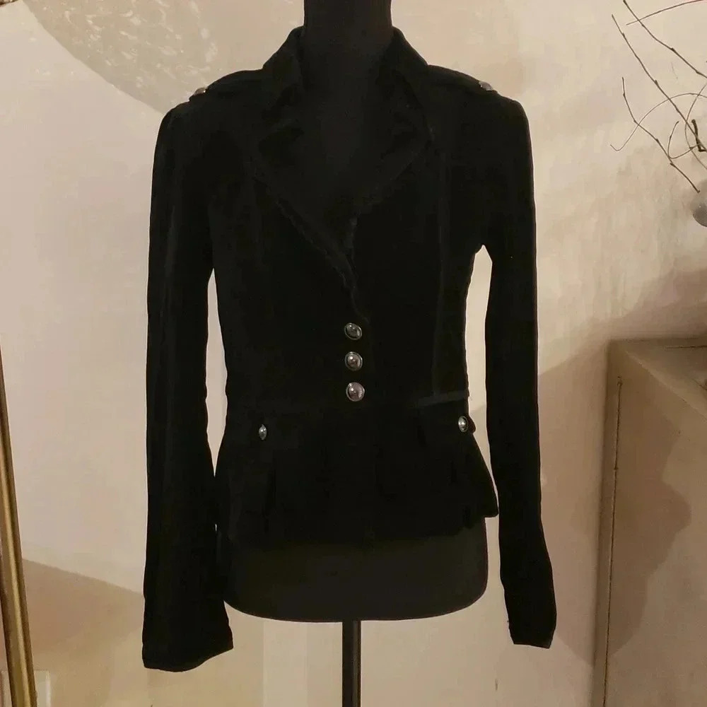 White House Black Market velour jacket size 4